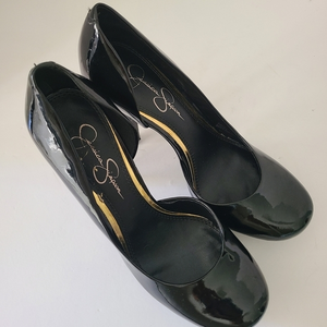 Jessica Simpson Black Patent Leather‎ Round Toe Shoe Size 7